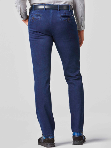 Meyer Super-stretch katoenen wol-denimchino