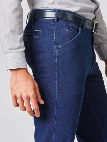 Meyer Super-stretch katoenen wol-denimchino