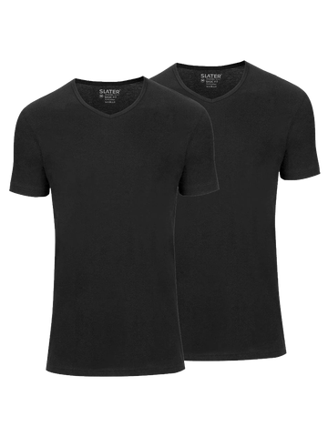 Slater Basic fit v-hals t-shirt
