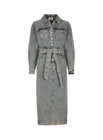 Freebird Denim jurk Danya Dnm-Blue-Dirty-26-3