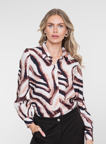 Geisha Jeans Blouse zebraprint 63659-20