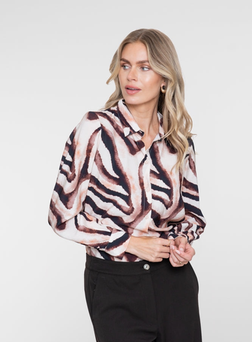 Geisha Jeans Blouse zebraprint