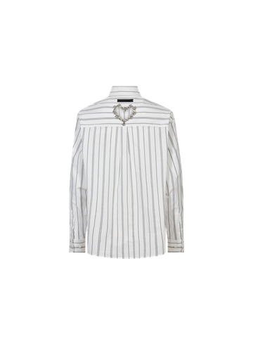 Haute L'Amitié Blouse Crystal Heart Stripe