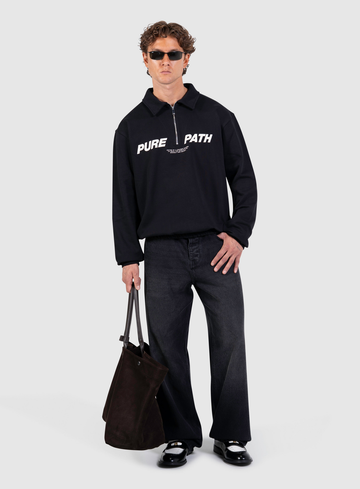 Pure Path Half-zip polo sweater