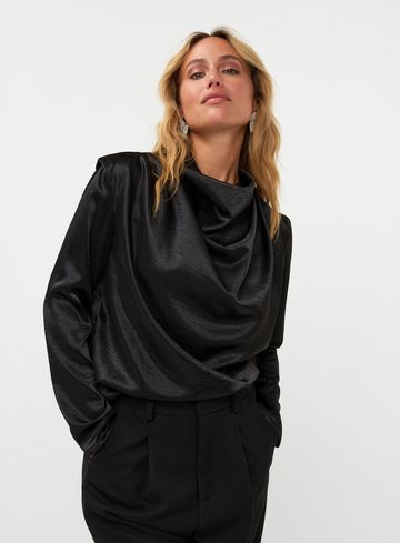 Amaya Blouse Noir Noir Blouse