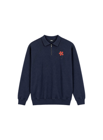 ONE Pullover Landon red flower half zip